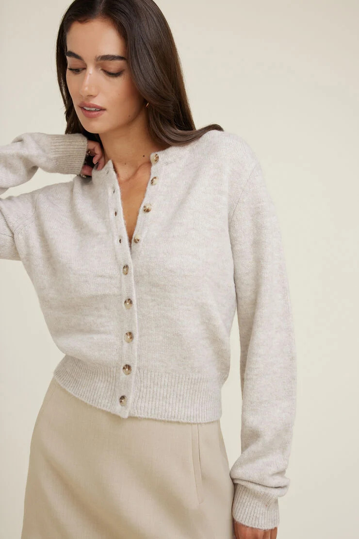 Rebecca Crewneck Cardigan | Dynamite Clothing