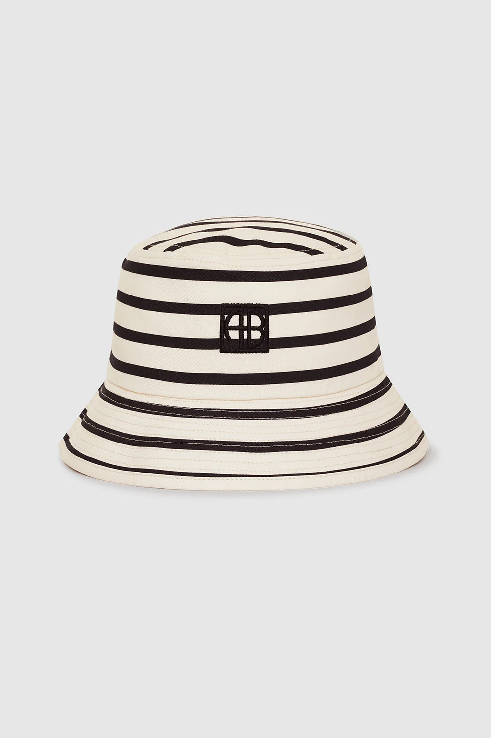 Nicks Bucket Hat - Black Stripe French Terry | Anine Bing