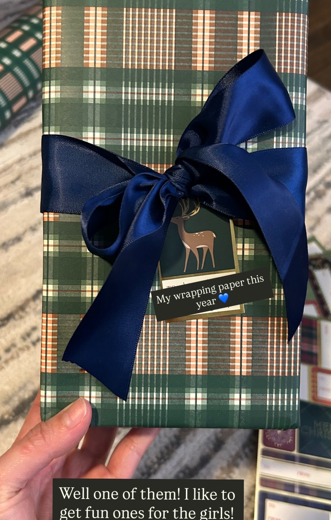 Plaid wrapping paper
Ribbon
Christmas 

#LTKGiftGuide #LTKHoliday