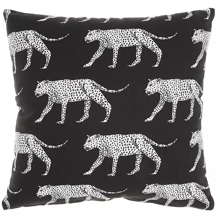 New! Black and White Cheetahs Pillow | Kirkland's Home
