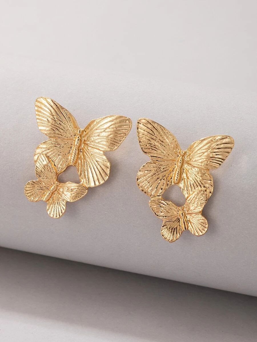 Butterfly Design Stud Earrings | SHEIN