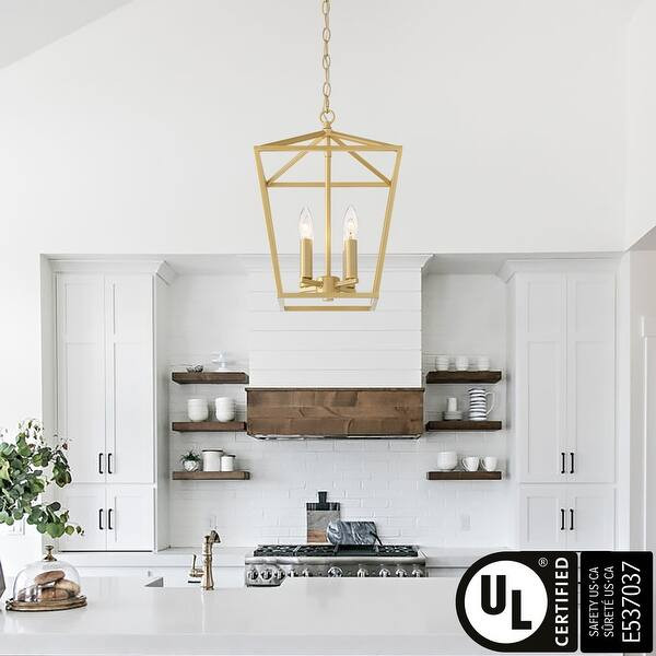 Finnick 4-light Modern Farmhouse Lantern Kitchen Island Pendant with UL Certified - Bed Bath & Be... | Bed Bath & Beyond