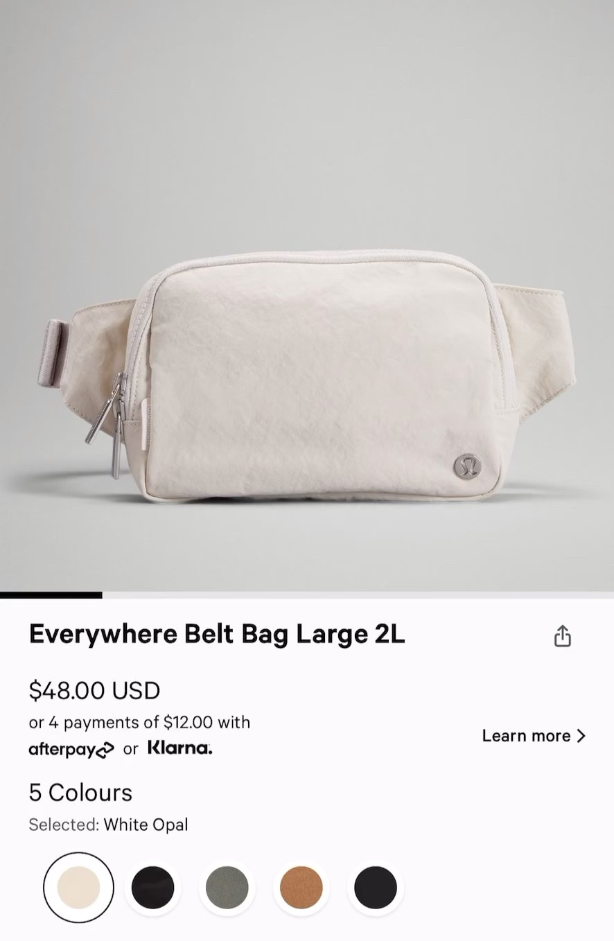 Tons of lulu belt bags in stock 

#LTKGiftGuide #LTKunder100 #LTKunder50