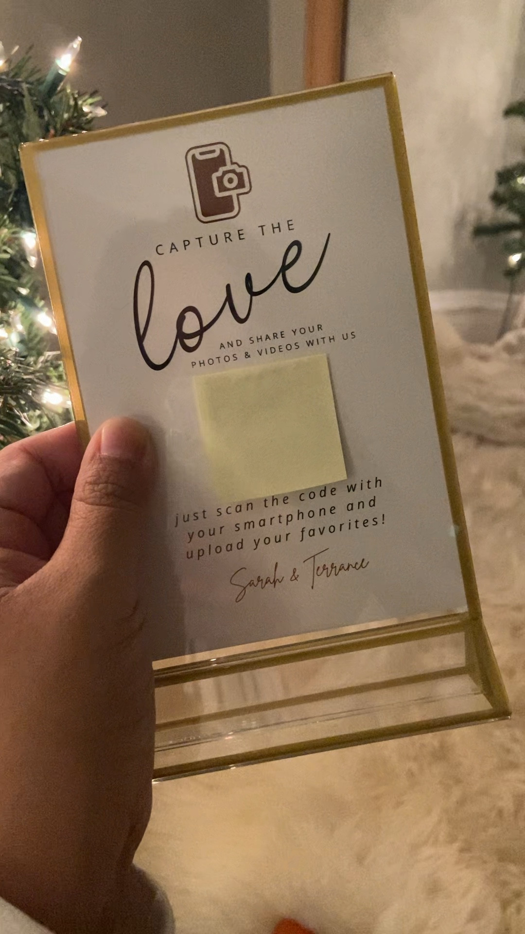 love these acrylic sign holders! perfect for our QR Code Reception Table Signage 🥰🙌🏼 

#LTKParties #LTKWedding #LTKFindsUnder50