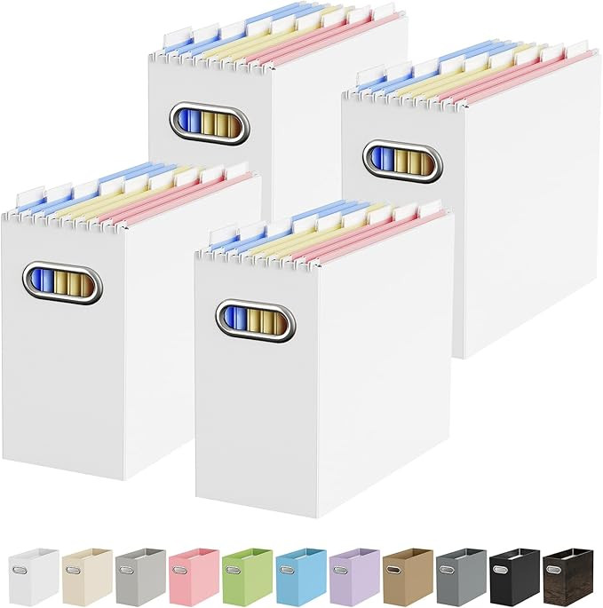 Oterri Cardboard File Organizer Box for Hanging File Folders Letter Size,File Box for Computer De... | Amazon (US)