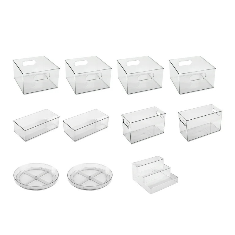 The Home Edit 11 Piece Pantry Edit, Clear Plastic Modular Storage System | Walmart (US)