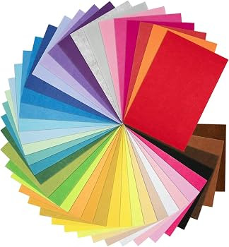 8 x 12 Inches Felt Sheets for Crafts, 40Pcs Squares Fabric Sheets, Assorted Colors Non Woven Pack... | Amazon (US)