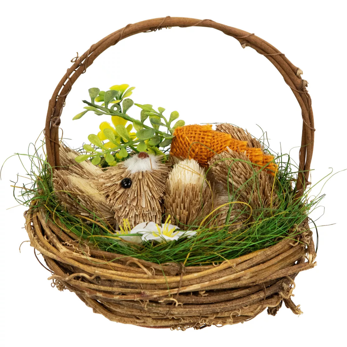 Northlight Bunny in Woven Basket Easter Decoration - 6.5" | Target