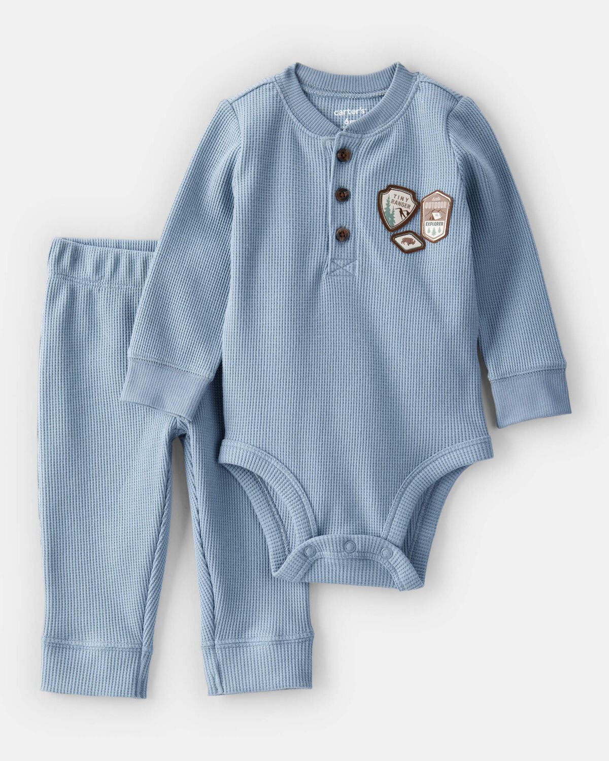 Baby Boy 2-Piece Park Ranger Thermal Bodysuit Pant Set - Blue | Carter's Inc
