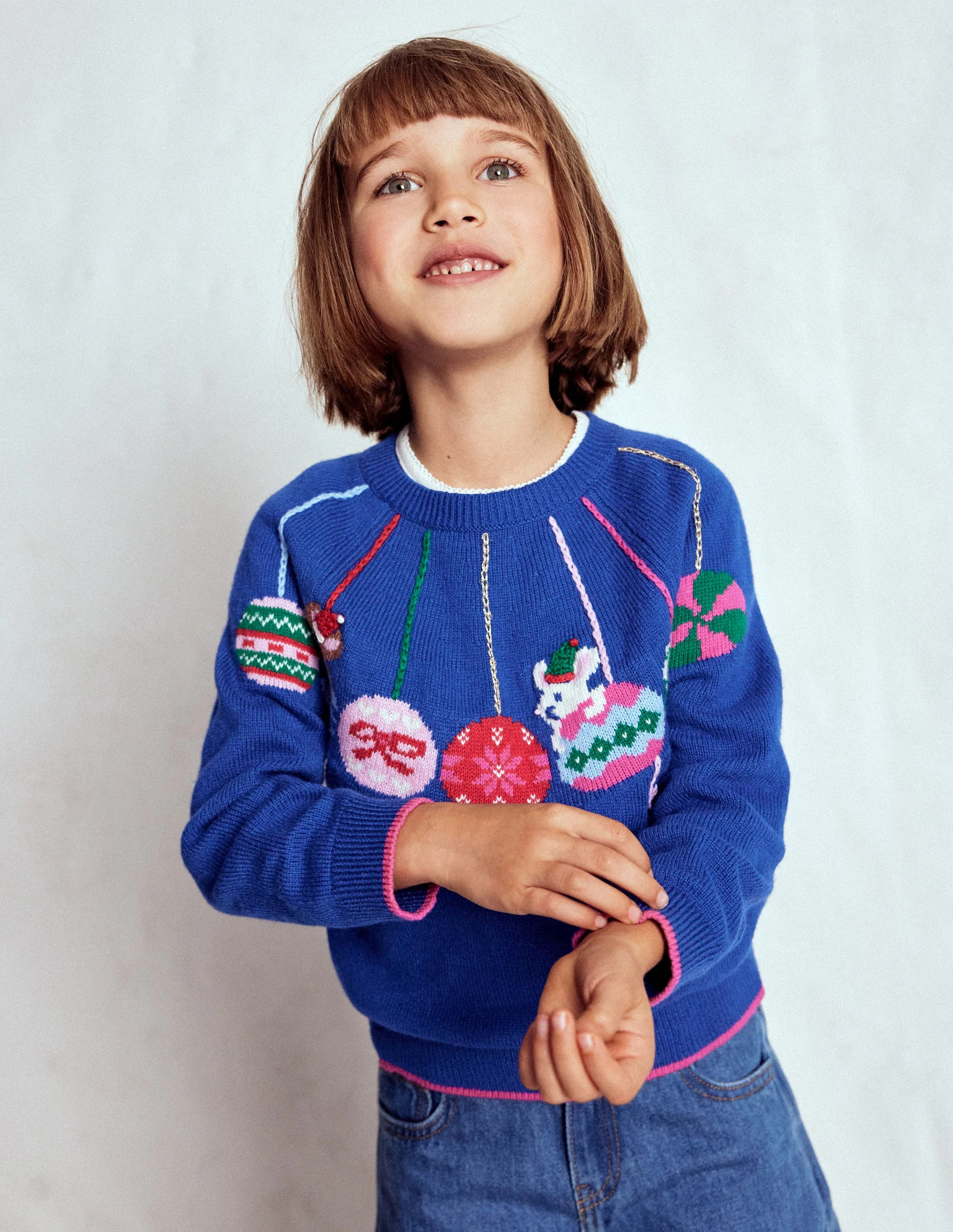Fun Logo Sweater-College Navy Baubles | Boden (US)