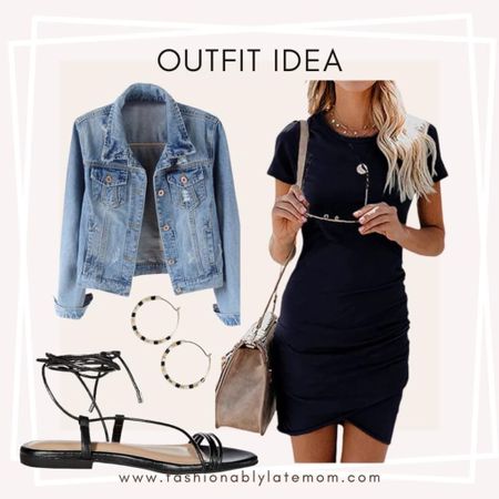 Love this casual outfit from Amazon! 
Fashionablylatemom 
Kedera Womens Denim Jackets Distressed Ripped Long Sleeve Jean Jacket Coats
BTFBM Women's 2024 Summer Casual Beach Dresses Crew Neck Short Sleeve Wrap Party Club Mini Ruched Bodycon T Shirt Dress
The Drop Women's Samantha Flat Strappy Lace-Up Sandal
INK+ALLOY Beaded Mini Boho Hoop Earrings for Women and Girls, Victoria Mixed Seed Bead Small Hoops, Handmade Jewelry for the Modern Bohemian, 3/4-Inch

#LTKshoecrush #LTKstyletip