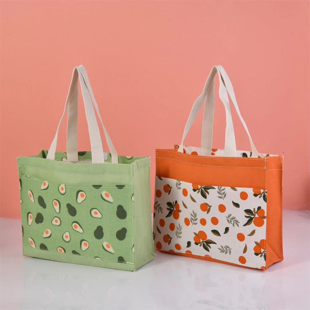 Handmade Large Lemon/orange/avocado/peach Tote Bag, Canvas Tote, Fruit Lunch Bag, Shopping Bag, B... | Etsy (US)