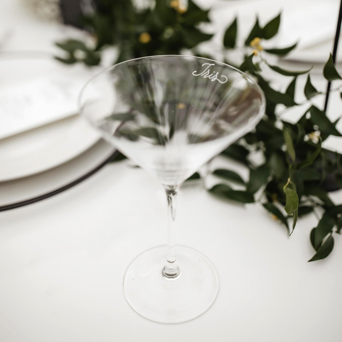 Martini Glass Engraved Drinkware | Minted