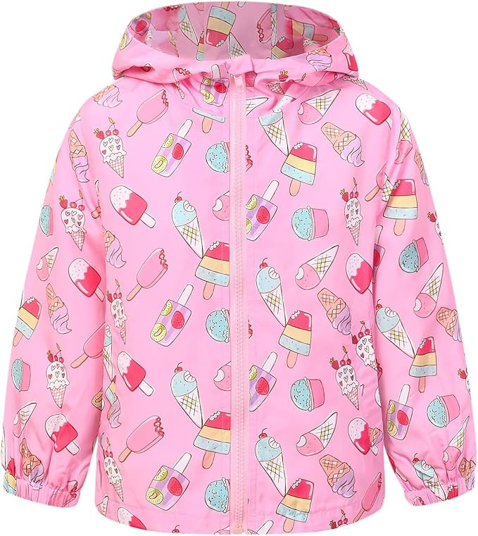 Jxstar Toddler Girls Rain Jackets Little Kids Waterproof Hoodie Raincoats Windbreakers, 12 Month-... | Amazon (US)