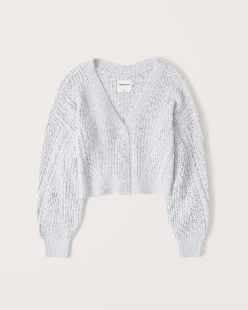 Women's Eyelash Cropped Cardigan | Women's Clearance | Abercrombie.com | Abercrombie & Fitch (US)