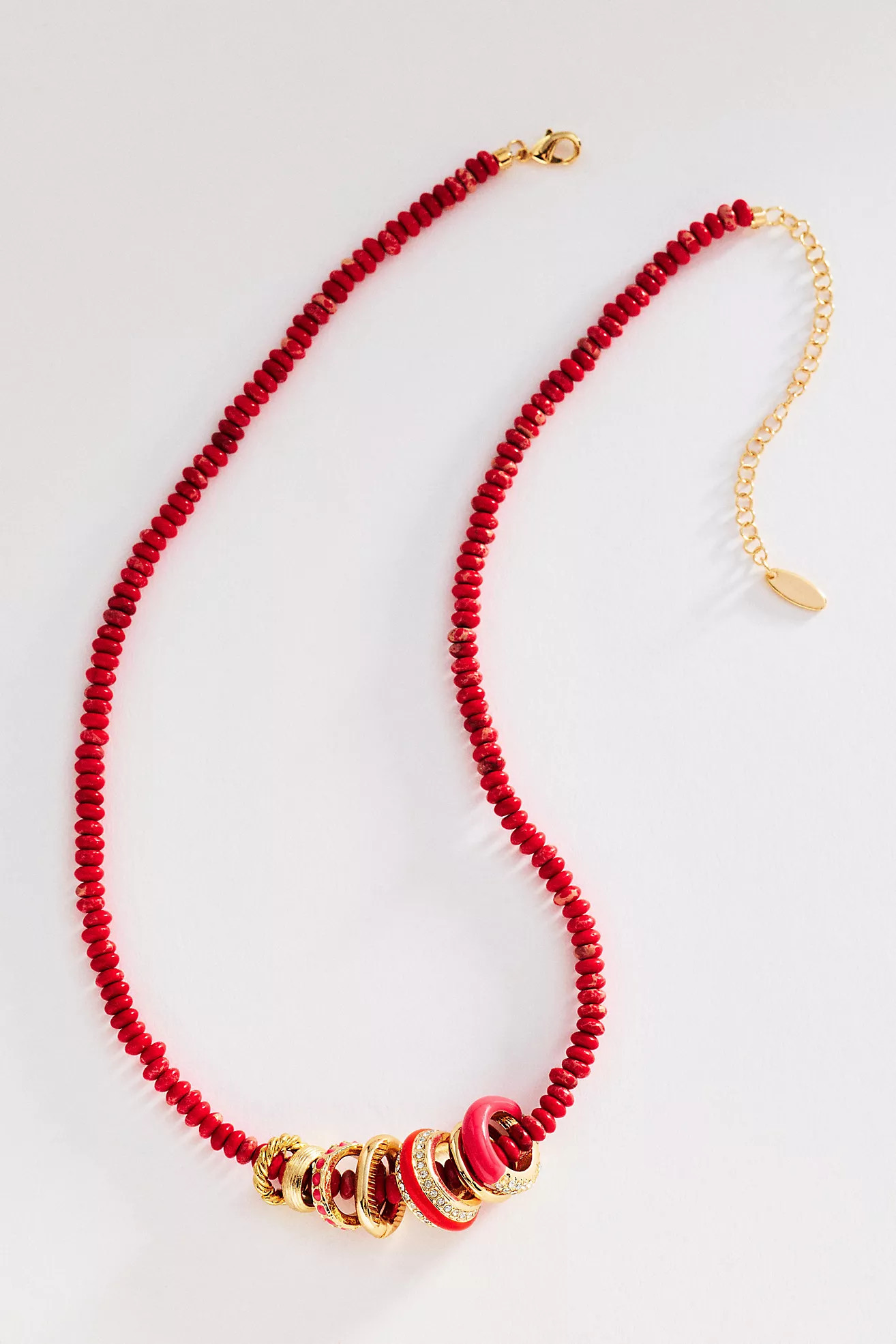 Linked Ring Beaded Necklace | Anthropologie (US)