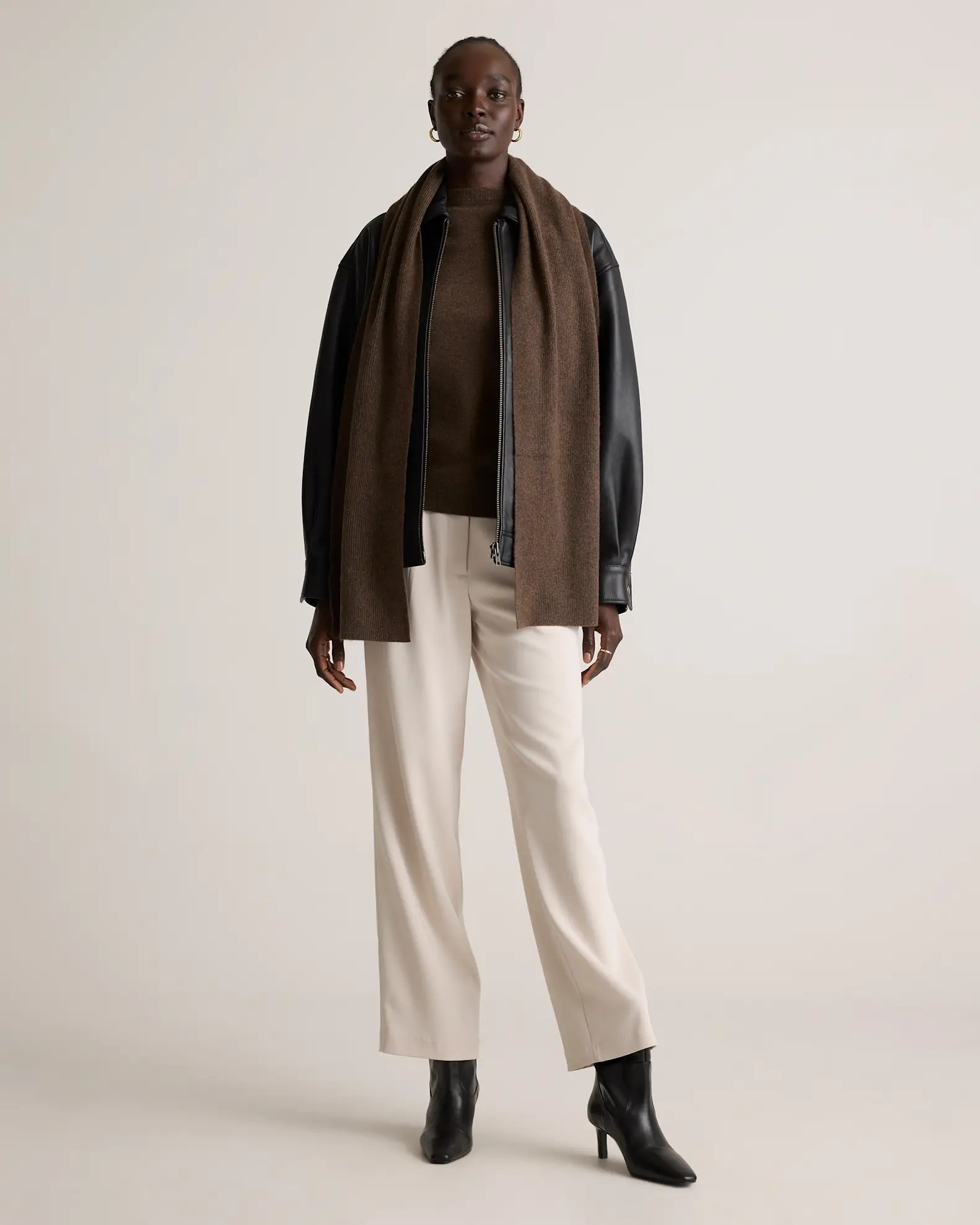 Cashmere Scarf | Quince in Brown | Quince