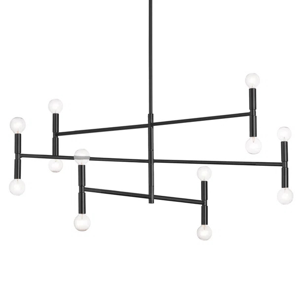 Skelly 12 - Light Dimmable Sputnik Modern Linear Chandelier | Wayfair North America