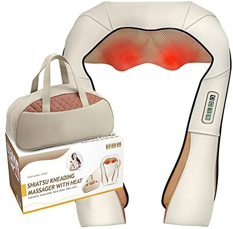 FIVE S FS8801 Shiatsu Neck and Back Massager with Heat Deep Kneading Massage for Neck, Shoulders,... | Amazon (US)