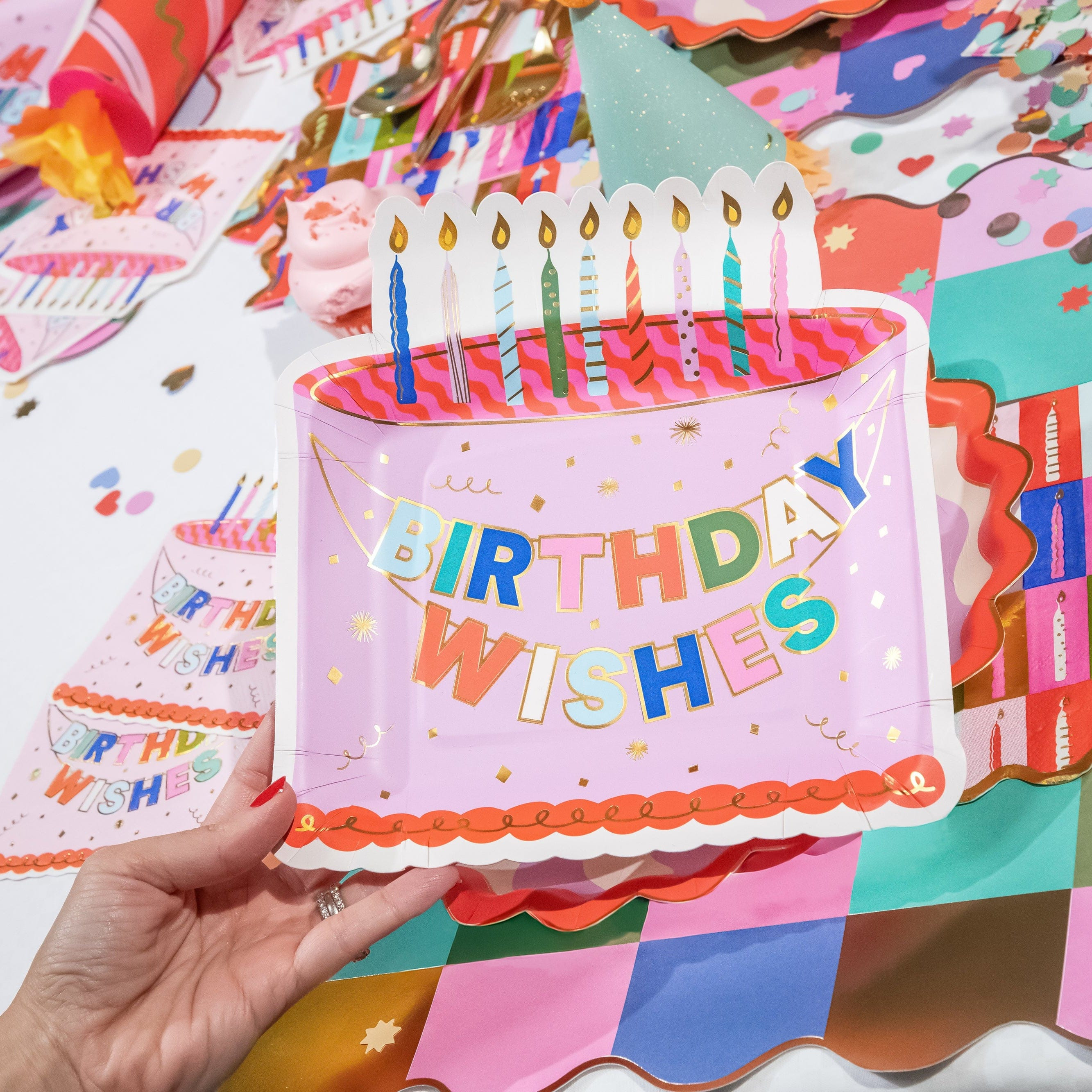Birthday Wishes Diecut Dessert Plate | Packed Party | Packed Party