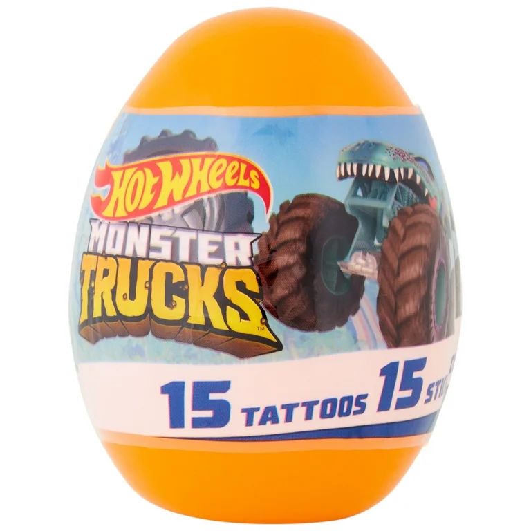 Hot Wheels Plastic Egg, Sticker, Tattoo, Orange, Easter Egg Hunt, 30 Count | Walmart (US)