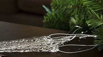 Kurt Adler 3-1/2-Inch-5-1/2-Inch Clear Glass Icicle Ornament Set of 24 Pieces (1) | Amazon (US)