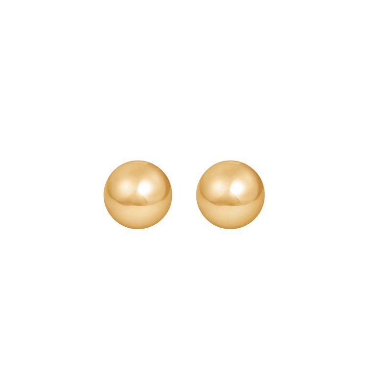 Brilliance Fine Jewelry 10k Yellow Gold Polished Ball Stud Earrings | Walmart (US)