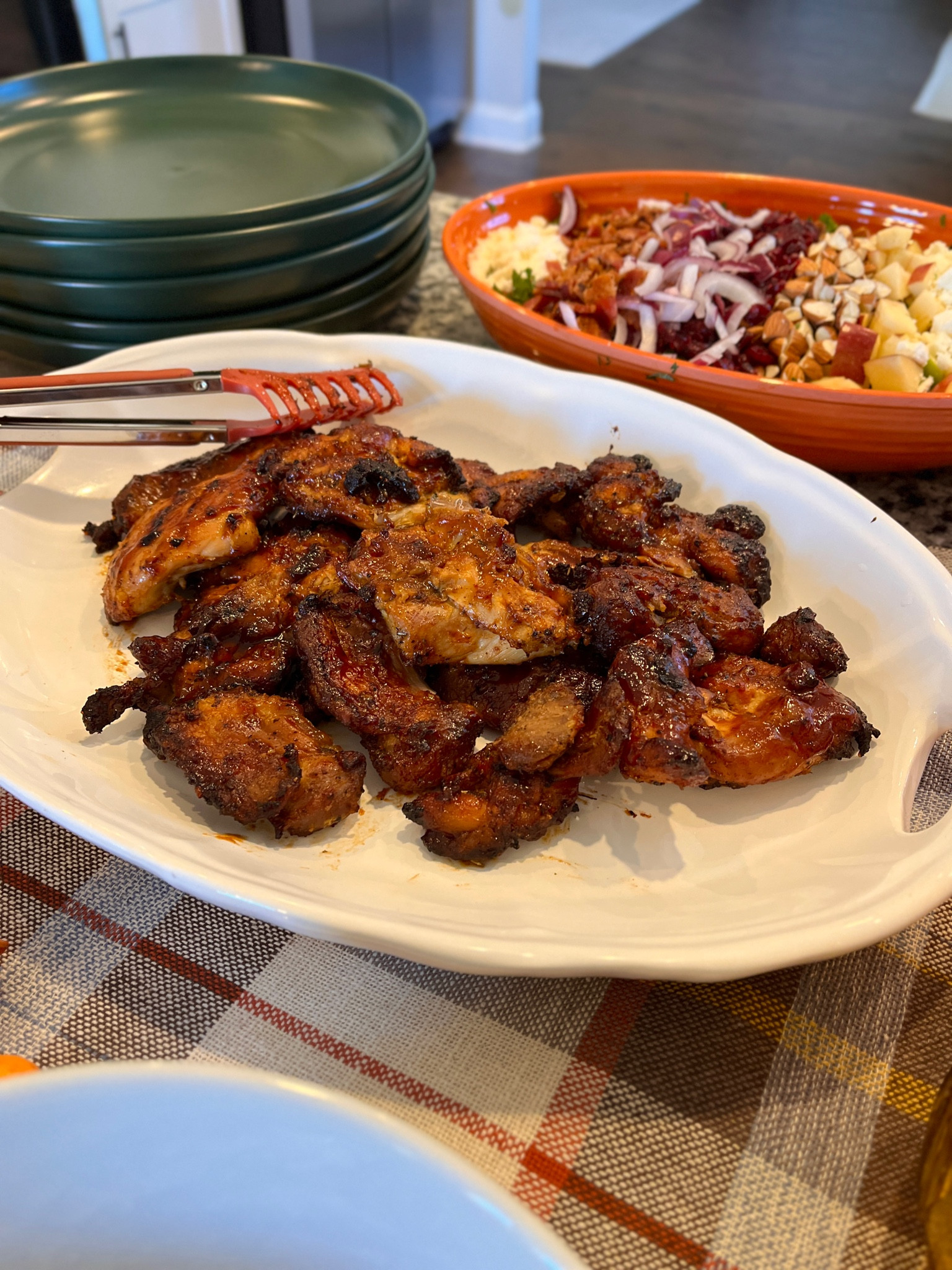 Fall Brunch Set Up ✨🍂 BBQ Chicken Thighs + Apple Cranberry Bacon Kale Salad 

#LTKstyletip #LTKSeasonal #LTKhome