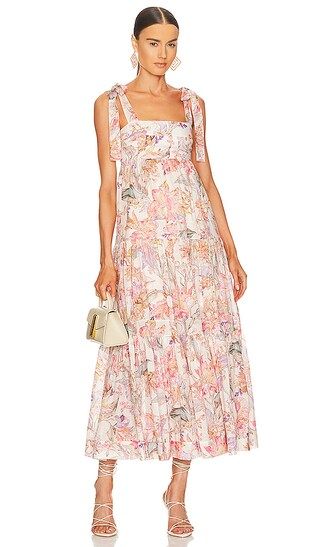 Cira Tie Shoulder Maxi Dress in Pearl Multi Floral | Revolve Clothing (Global)