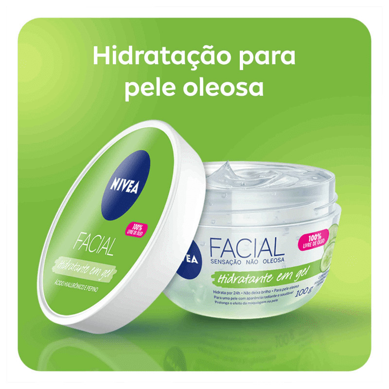 NIVEA Ácido Hialurônico e Pepino
        
              - Gel Hidratante Facial 100g | Beleza Na Web (BR)