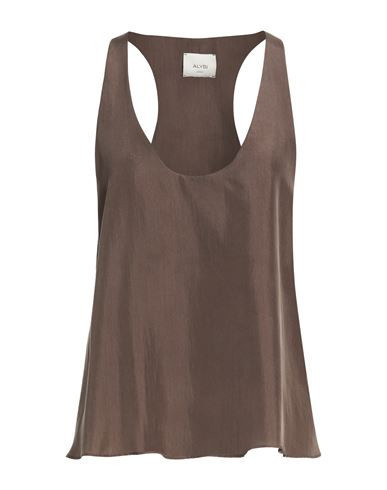 Alysi Crème Woman Top Brown Size 2 Silk | YOOX (US)