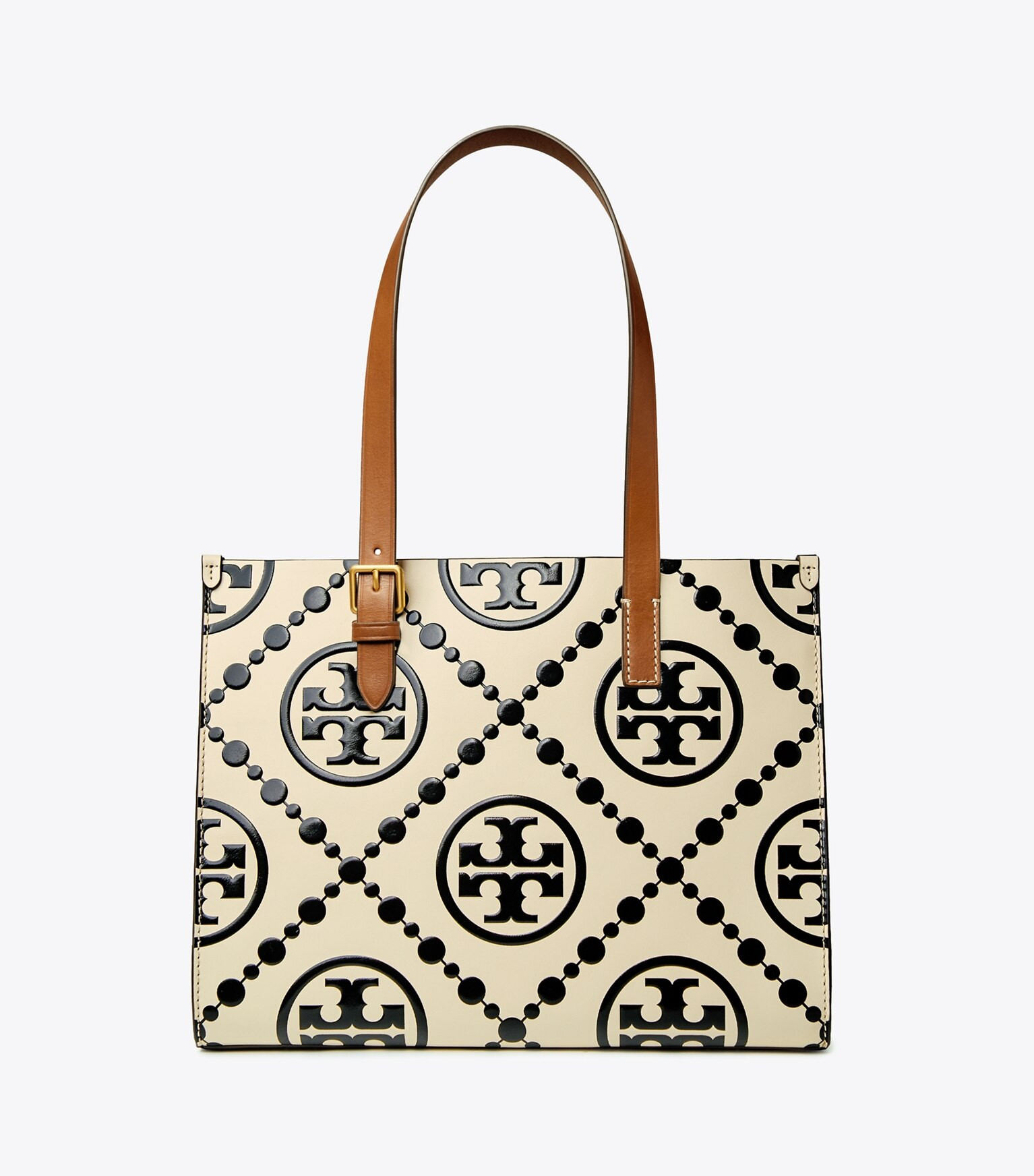 SMALL T MONOGRAM CONTRAST EMBOSSED TOTE | Tory Burch (US)