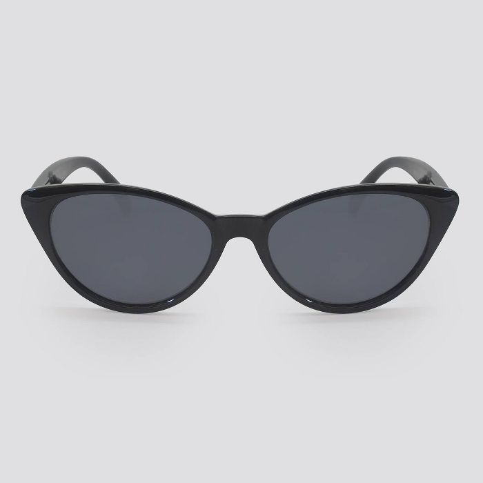 Women's Plastic Cat Eye Sunglasses - A New Day™ Black | Target