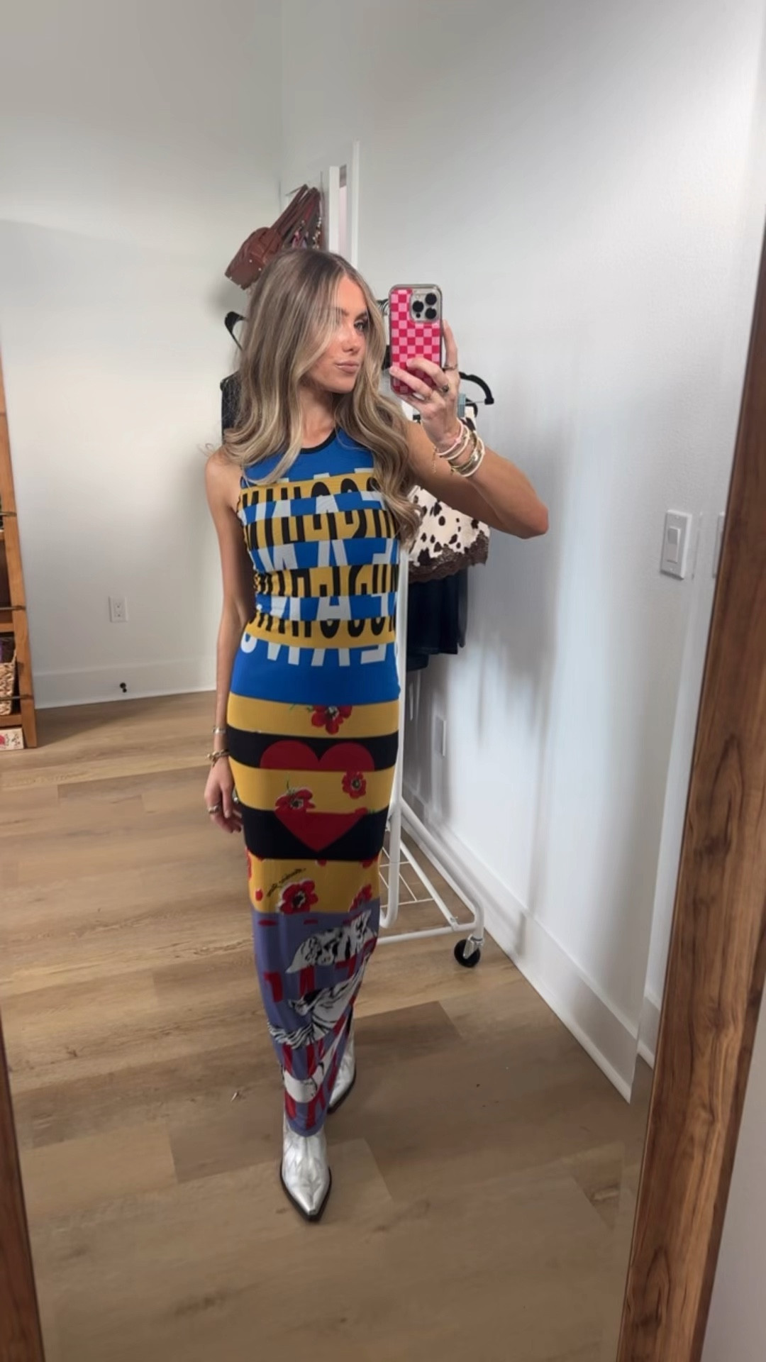 My outfit for tonight going to a rooftop for drinks. My dress I rented from Rent the Runway it’s Printed Mesh Cover-up Dress Moschino Jeans size XS. My cowboy boots are from Amazon they are Miron Crosby look for less. Western Boots for Women Metallic Embroidered Pointed Toe Cowgirl Boots Chunky Heel Pull-On Short Cowboy Boots Wide Calf Country Ankle Boots. My accessories are all linked too including my bag from Vivrelle that I rented you can use my code SLOANEVOSEN it’s the black YSL bag. 

#outfit #fashion #style #ootd #ootn #outfitoftheday #fashionstyle  #outfitinspiration #outfitinspo #tryon #tryonhaul #lookbook #outfitideas #currentlywearing #styleinspo #outfitinspiration outfit, outfit of the day, outfit inspo, outfit ideas, styling, try on, fashion, affordable fashion. 

#LTKSaleAlert #LTKShoeCrush #LTKStyleTip