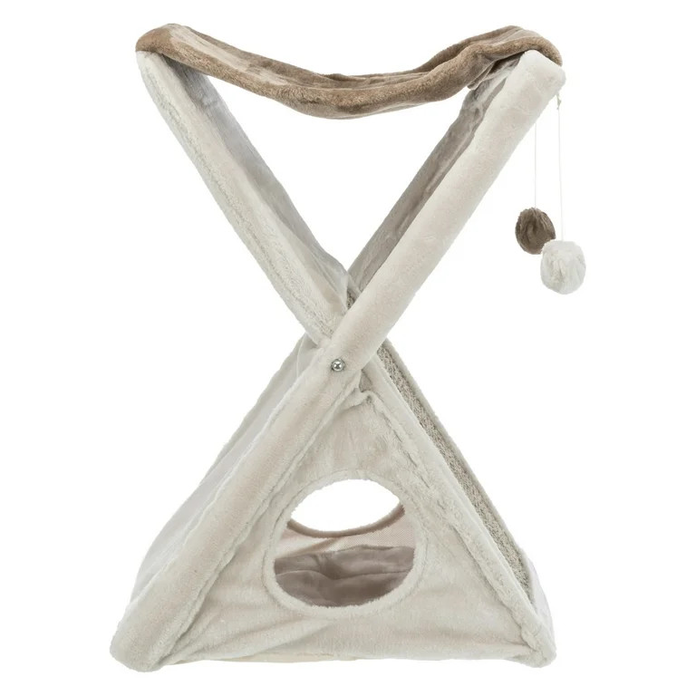 TRIXIE Miguel Fold and Store Cat Hammock, Dangling Pom Poms, Scratching Pad, Cat Cave - Walmart.c... | Walmart (US)