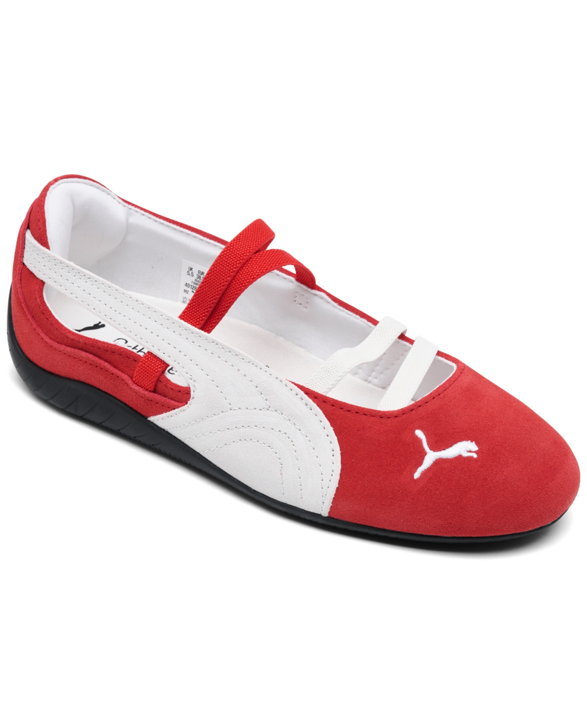 Puma Women's Speedcat Suede Ballet Flats from Finish Line - Red, White, Black | Macy's