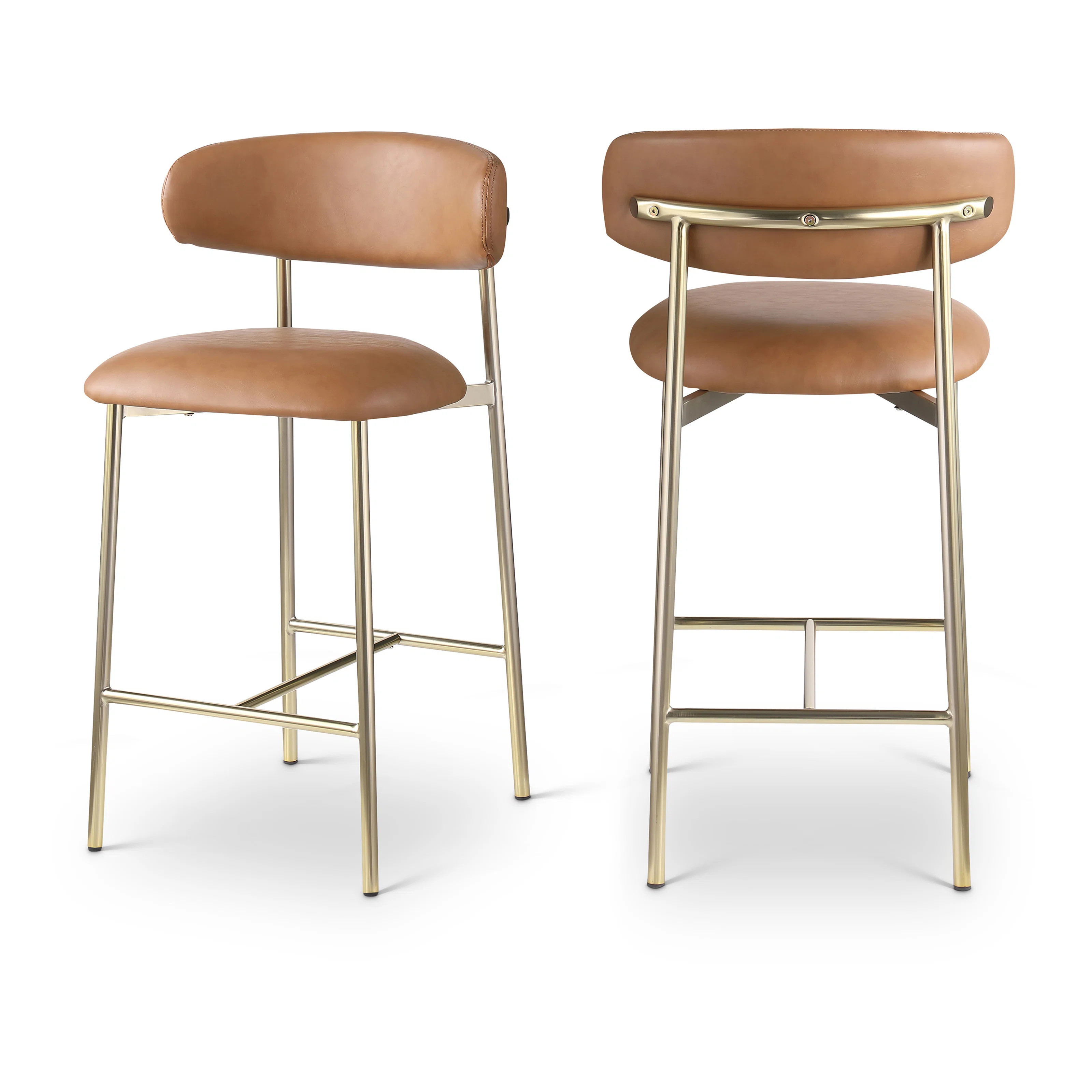 Everly Quinn Hikmat Vegan Leather Counter Stool & Reviews | Wayfair | Wayfair North America
