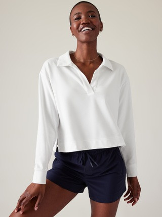 Retroterry Polo Sweatshirt | Athleta