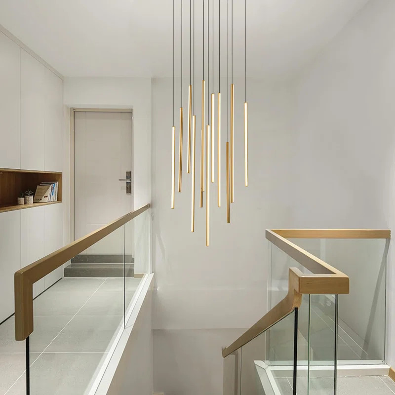 Caylah Cluster Cylinder LED Pendant for Stairs | Wayfair North America