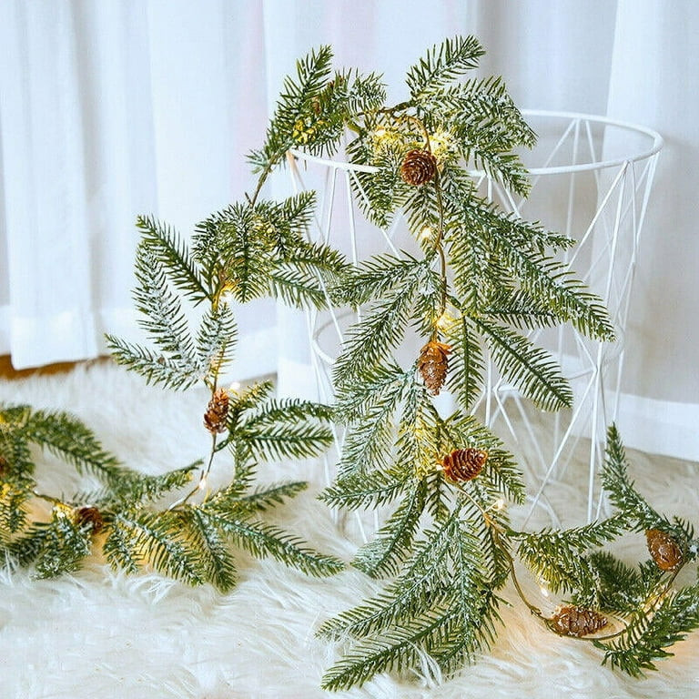 IKOMMI Pre-lit Artificial Christmas Garland with Lights Pine Cone Needle for Fireplace | Walmart (US)