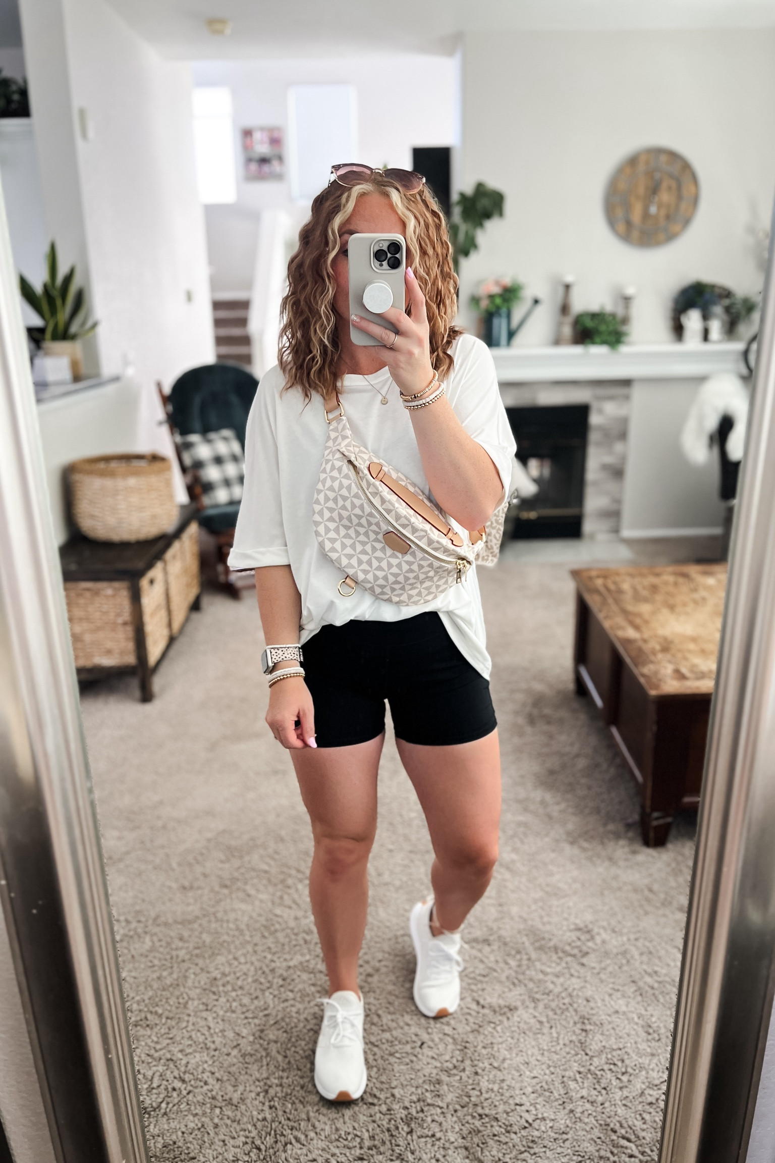 Oversized boyfriend tee (I’m wearing a small) biker shorts, sling bag, and white adidas shoes. 
// #ltkfindsunder100 #ltksalealert 
Spring outfits 2024, spring outfit ideas, Amazon outfit ideas, casual outfit ideas, spring outfit inspo, casual fashion, amazon summer fashion, amazon casual outfit, cute casual outfit, outfit inspo, outfits amazon, outfit ideas, amazon shoes, Amazon bag, purse, size 4-6, casual summer outfits, casual outfit ideas everyday, summer fashion

#LTKfindsunder50 #LTKActive #LTKstyletip