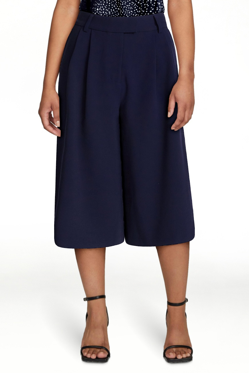 Devil Wears Prada Scoop Collection Women’s High Rise Pleated Culottes, 15" Inseam, Sizes 0-20 | Walmart (US)