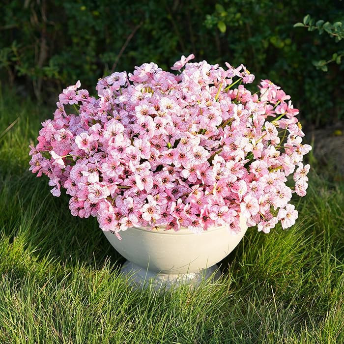 24 Bundles Artificial Flowers for Outdoor Faux Plants for Spring Summer Decoration, UV Resistant ... | Amazon (US)