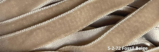 Amazon.com: Vintage 3/8'' Velvet Ribbon -,Natural Beige Velvet, Fossil Beige Velvet, Olive Beige ... | Amazon (US)