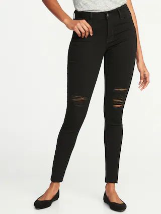 Mid-Rise Raw-Edge Rockstar Ankle Jeans for Women | Old Navy US