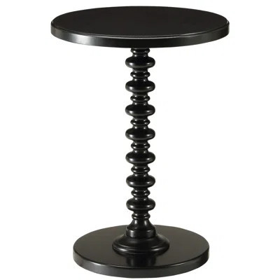 Round Black Side Table For Dining - & Elegant Wooden Shape Stable | Wayfair North America