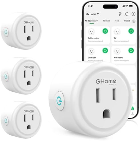 GHome Smart Plug, WiFi Smart Plugs Work with Alexa and Google Home, Smart Outlet Timer with APP R... | Amazon (US)