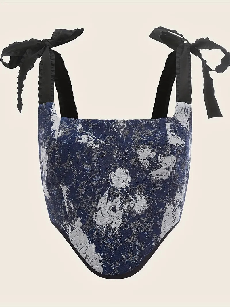 Knotted Hanky Ham Tank Top, Casual Square Neck Tie Tank Top For Spring & Summer, Women's Clothing | Temu Affiliate Program