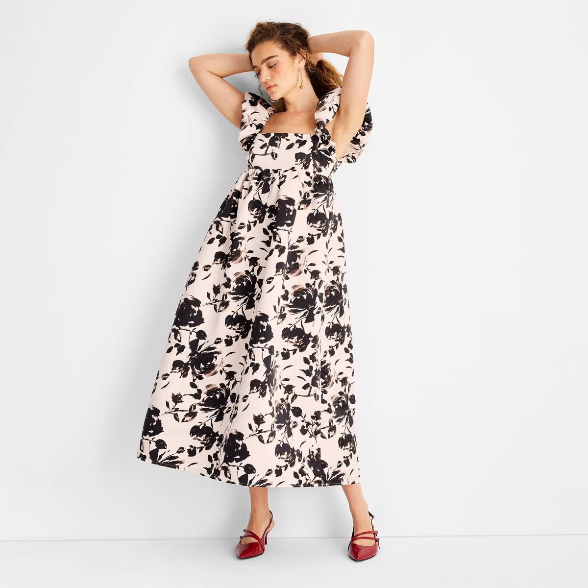 Women's Ankle A-Line Tank Dress - Future Collective Pink Floral | Target