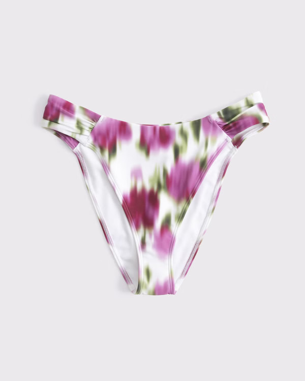 Ruched-Side Mid Rise Moderate Bottom | Abercrombie & Fitch (US)